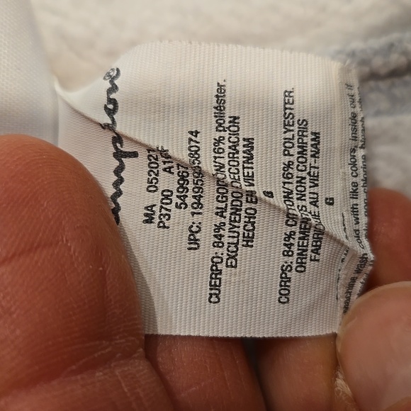 Champion Light Gray Joggers with Logo Men's LARGE - Picture 3 of 12